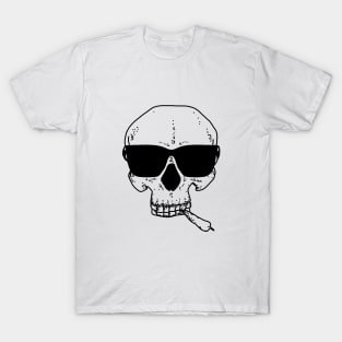 Skeleton Head With A Joint (Large Version) T-Shirt